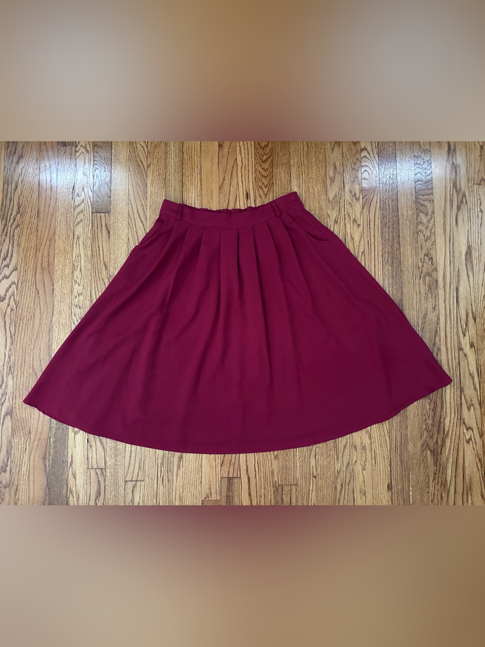 Modcloth Burgundy Circle Skirt